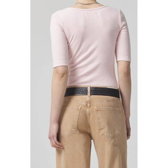 Citizens of Humanity Presley Seamed Tee in Roselle ( XS ) - Picture 3 of 6